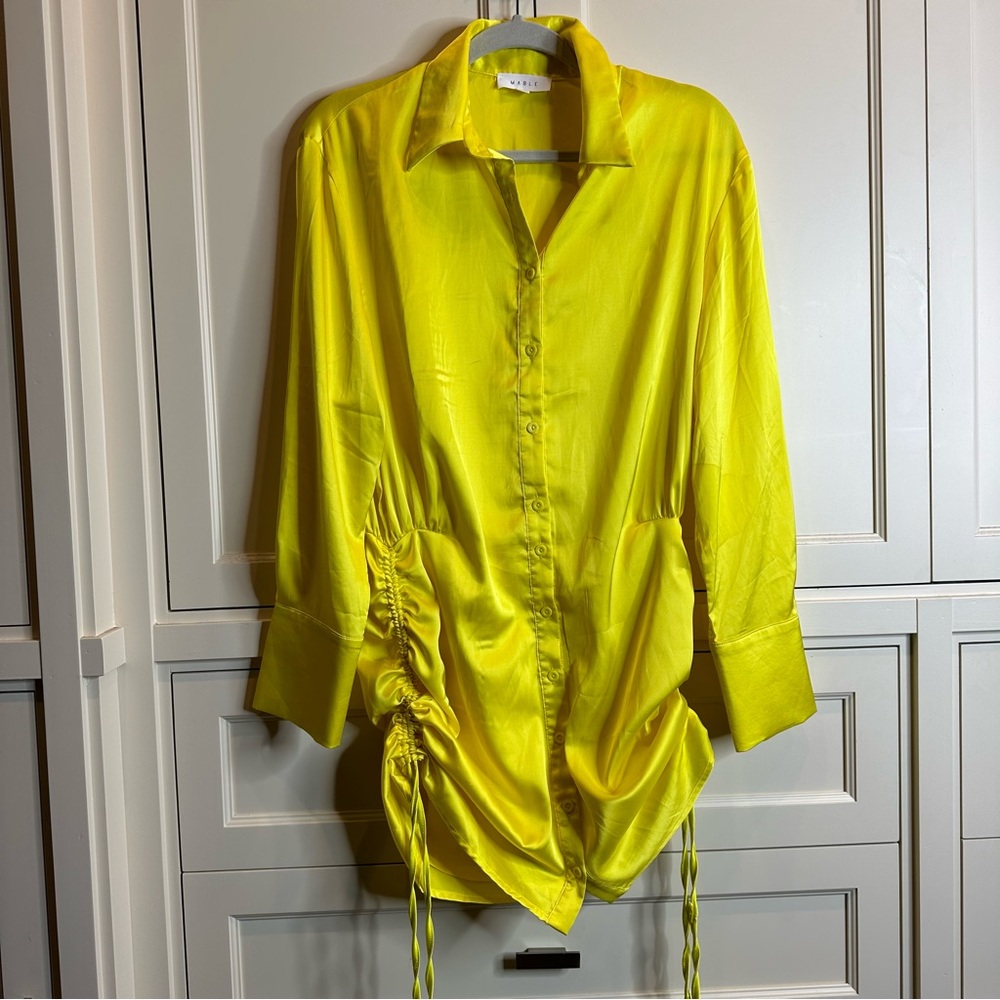Yellow Shirt Dress